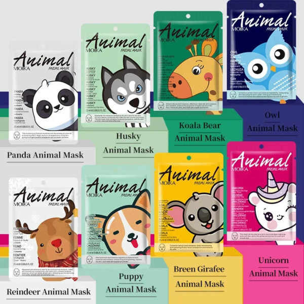 Animal Moisturizing Face Mask Set: Anti-Aging Collagen Hydration - Image 6