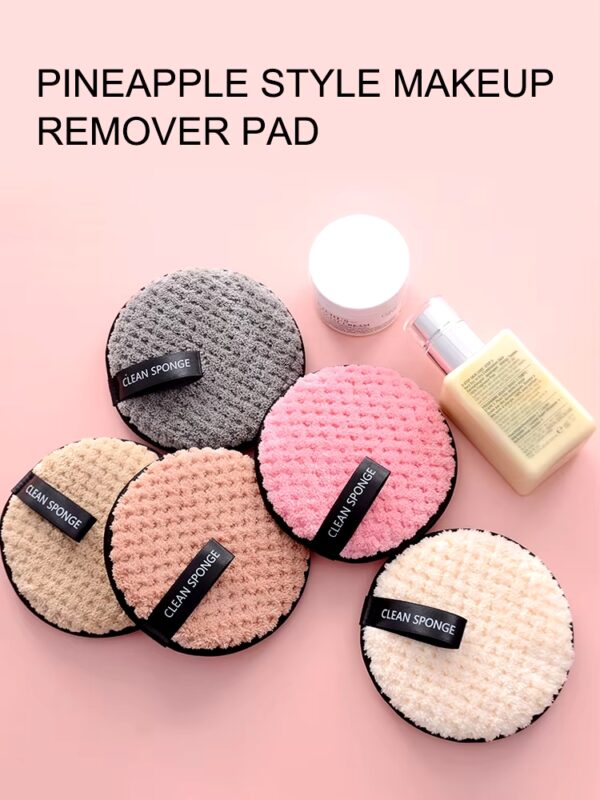 5Pcs Makeup Remover Microfiber Cotton Pad